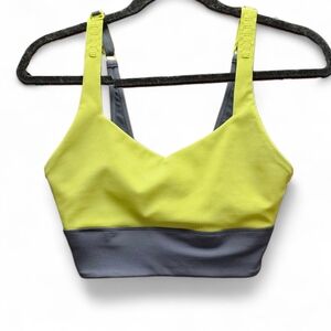 Zyia Active Neon Yellow and Gray Sports Bra size Small